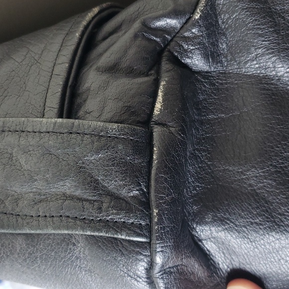 WILSONS LEATHER HEAVY WEIGHT MOTORCYCLE BLACK JACKET BIKER MEN SIZE XXL - Picture 8 of 10